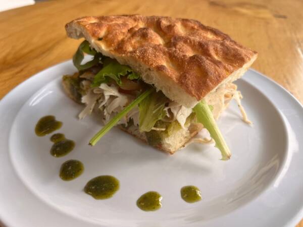 Turkey & Basil Pesto on Focaccia Bread